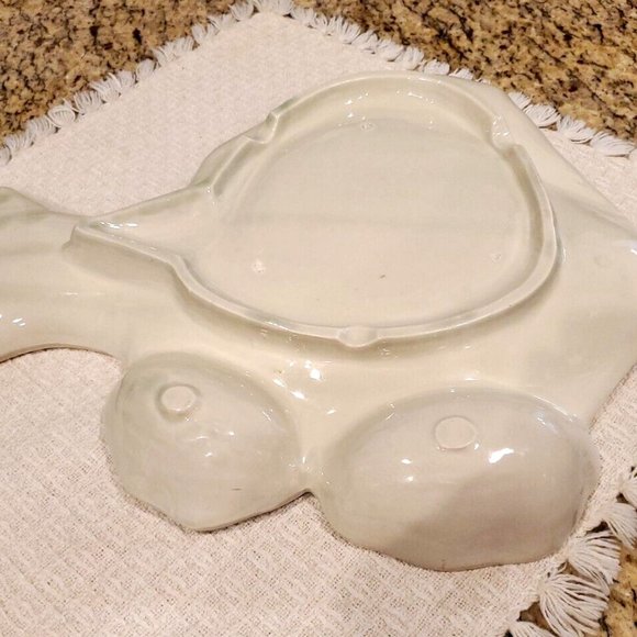 Colorful Ceramic Hand Painted Nautical Fish Serving Platter w/2 dip dishes/bowls - Picture 4 of 4